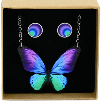 Náhrdelník art-wood.cz Dřevěný náhrdelník + náušnice - Bato Délka: 70 cm