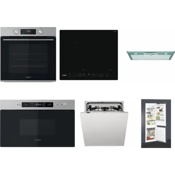 Set domácích spotřebičů WHIRLPOOL OMK58CU1SX + WHIRLPOOL WL S7260 NE + WHIRLPOOL AKR 650/1 IX + WHIRLPOOL MBNA910X + WHIRLPOOL WIC 3C33 PFE + WHIRLPOOL ART 65031