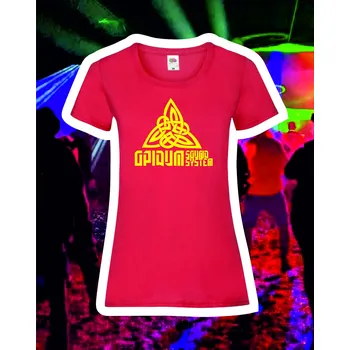 Dámské tričko TEKNOSHOP Opidum Sound Eye tekno tričko s potiskem dámské XL červené