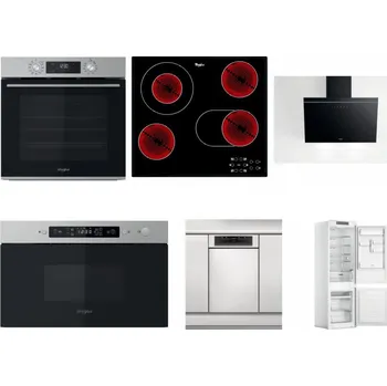 Set domácích spotřebičů WHIRLPOOL OMK58CU1SX + WHIRLPOOL AKT 8190/BA + WHIRLPOOL AKR 62F LT K + WHIRLPOOL MBNA910X + WHIRLPOOL WSBO 3O34 PF X + WHIRLPOOL WHC18 T311