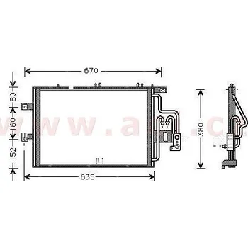 Sušič klimatizace -7/03 chladič klimatizace bez sušičky 1.7Di 8V [540*380*16]