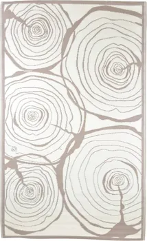 Koberec Esschert Design Venkovní koberec s letokruhy hnědý 240 x 150 cm