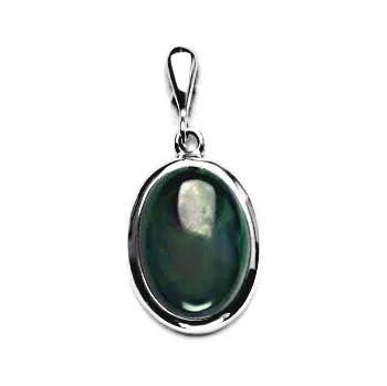 Přívěsek Zlatý přívěsek, přírodní malachit, bílé zlato, P 1454/22