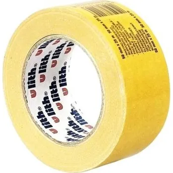 Lepicí páska Páska lepicí textilní 50 mm x 25 m, oboustranná, žlutá