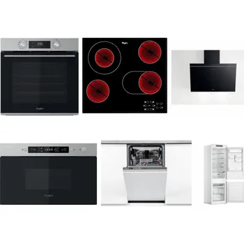 Set domácích spotřebičů WHIRLPOOL OMK58CU1SX + WHIRLPOOL AKT 8190/BA + WHIRLPOOL AKR 62F LT K + WHIRLPOOL MBNA910X + WHIRLPOOL WSIO 3O34 PFE X + WHIRLPOOL WHC18 T311