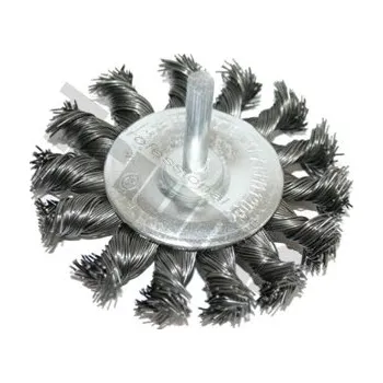 Brusný kotouč Kotouč drátěný plochý 75 mm, trn 6 mm, copánkový - 25760