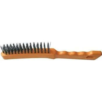 Basic Kartáč ocelový, 3 řady, plastová rukojeť GD - TM-340508