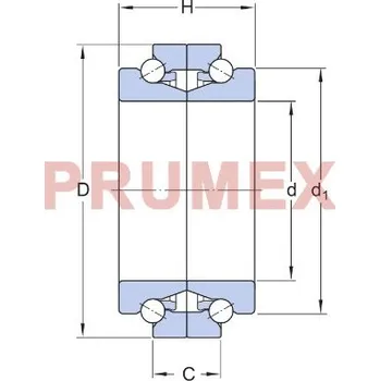SKF BTW 55 CTN9/SP kuličkové ložisko s kosoúhlým stykem