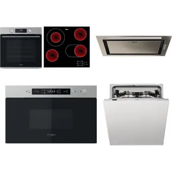 Set domácích spotřebičů WHIRLPOOL OMK58CU1SX + WHIRLPOOL AKT 8190/BA + WHIRLPOOL WCT3 64 FLB X + WHIRLPOOL MBNA910X + WHIRLPOOL WIC 3C33 PFE