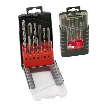 Závitořezný nástroj Bučovice Tools Sada strojních závitníků s vrtáky DIN338 D-4/M3-M12 HSSE ISO2(6H)š - BU104-004