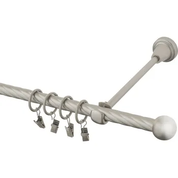 Garnýž Garnýž kovová 480 cm kroucená jednořadá 16 Koule chrom mat