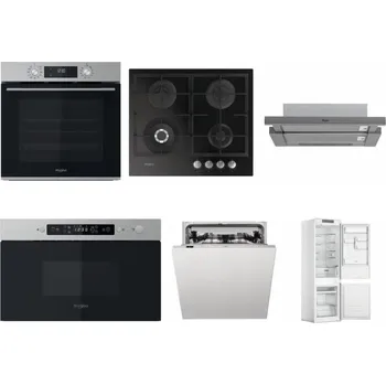 Set domácích spotřebičů WHIRLPOOL OMK58CU1SX + WHIRLPOOL GOFL 629/NB + WHIRLPOOL AKR 749/1 IX + WHIRLPOOL MBNA910X + WHIRLPOOL WIC 3C33 PFE + WHIRLPOOL WHC18 T311