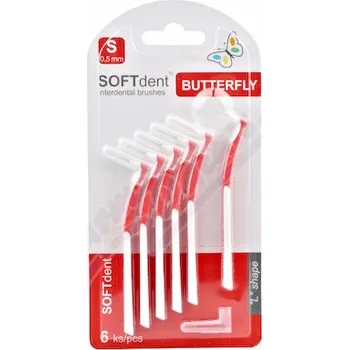 Zubní kartáček SOFTdent Butterfly mezizubní kartáček zahn.S 6ks