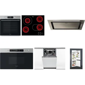 Set domácích spotřebičů WHIRLPOOL OMK58CU1SX + WHIRLPOOL AKT 8190/BA + WHIRLPOOL WCT3 64 FLB X + WHIRLPOOL MBNA910X + WHIRLPOOL WSIO 3O34 PFE X + WHIRLPOOL ART 65031