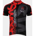 Cyklistický dres Sweep CLASIC D021 black/red Varianta: XXL