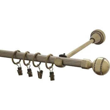 Garnýž Garnýž kovová 480 cm m rýhovaná jednořadá 16 Paola crystal mosaz