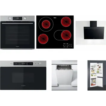 Set domácích spotřebičů WHIRLPOOL OMK58CU1SX + WHIRLPOOL AKT 8190/BA + WHIRLPOOL AKR 62F LT K + WHIRLPOOL MBNA910X + WHIRLPOOL WSIC 3M27 C + WHIRLPOOL ART 65031