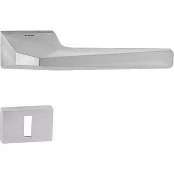 Dveřní kování TI - SAFIR - RT 4155RT rozety PZ, madlo/klika pravá OCS - Chrom broušený (96)