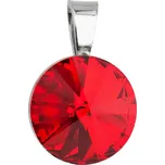 EVOLUTION GROUP CZ Stříbrný přívěšek rivoli Crystals from Swarovski® Siam - 34112.3 Siam