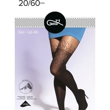 Dámské erotické punčochy Gatta Girl-Up 46 Nero Velikost 3-M