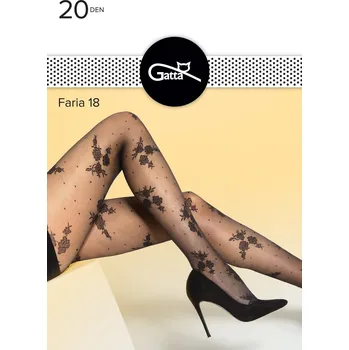 Dámské erotické punčochy Gatta Faria 18 Nero Velikost 4-L