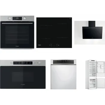 Set domácích spotřebičů WHIRLPOOL OMK58CU1SX + WHIRLPOOL WS Q2760 BF + WHIRLPOOL AKR 62F LT K + WHIRLPOOL MBNA910X + WHIRLPOOL WBC 3C34 PF X + WHIRLPOOL WHC18 T311