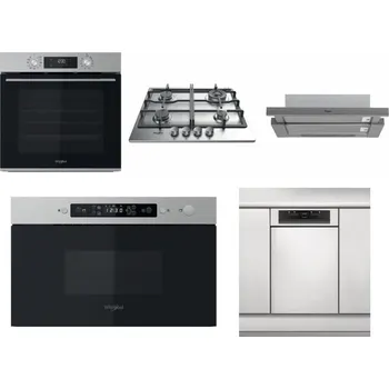Set domácích spotřebičů WHIRLPOOL OMK58CU1SX + WHIRLPOOL TKRL 661 IX EU + WHIRLPOOL AKR 749/1 IX + WHIRLPOOL MBNA910X + WHIRLPOOL WSBO 3O34 PF X