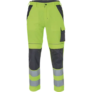 Montérky reflexní pracovní do pasu MAX VIVO HV žluto-černé, vel. 68