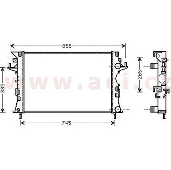 Sahara klimatizace chladič 1.6i 16V (±AUT ±AC), 1.8i 16V (±AUT ±AC), 2.0i 16V (±AUT ±AC), 1.9DCi 8V (±AC) [690*422*27] {8200.008.764}