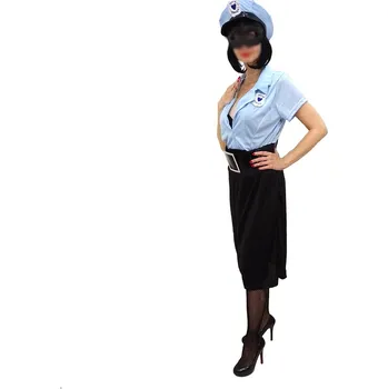 Dámské erotické šaty Sexy kostýmový komplet Přísná Policistka