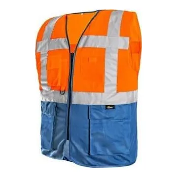 Canis - CXS Vesta BOLTON, výstražná, oranžovo - modrá, vel. 3XL b1/50 - CN-1114-037-205-97
