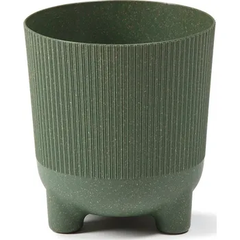 Květináč Plastový květináč Aria jumper ECO wood 140 mm, zelený lesní (136274 007 LA219 ARIA zelený les. jumper ECO140)
