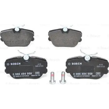 Brzdová destička BOSCH Sada brzdových destiček, kotoučová brzda 0986494058