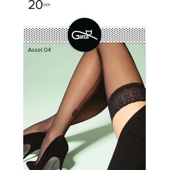 Dámské erotické punčochy Gatta Assel 04 Nero Velikost 1-2