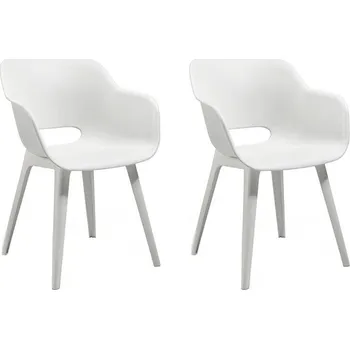 KETER AKOLA Židle 2 ks, 56,5 x 55 x 80 cm, bílá 17207305 free_store_pickup