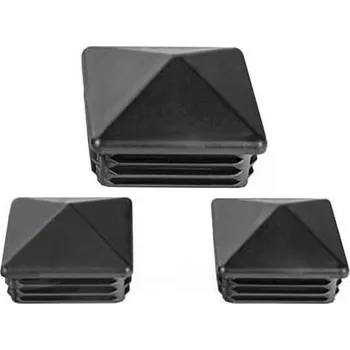 WT WINTECH Zátka do jeklu čtvercová, pyramida 100x100mm, černá // PE_1 = 50 ks - VX-PHAAB100100C-P1