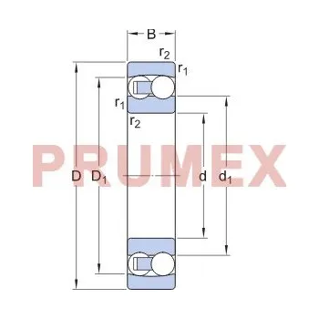 SKF 2308 EM/P6 naklápěcí kuličkové ložisko