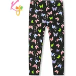 Dívčí legíny Kugo SL0371 - černá, modré motýli Barva: Černá, Velikost: 116