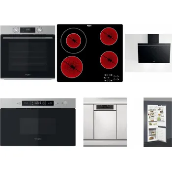 Set domácích spotřebičů WHIRLPOOL OMK58CU1SX + WHIRLPOOL AKT 8130/NE + WHIRLPOOL AKR 62F LT K + WHIRLPOOL MBNA910X + WHIRLPOOL WSBO 3O34 PF X + WHIRLPOOL ART 66112