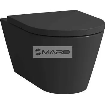 Klozet LAUFEN Kartell WC klozet závěsný s vírovým splachováním Silent Flush, délka 54,5 cm, černá, H8213310200001