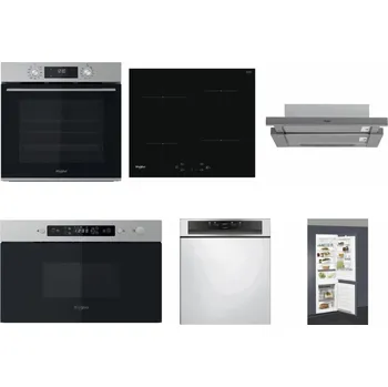 Set domácích spotřebičů WHIRLPOOL OMK58CU1SX + WHIRLPOOL WS Q2760 BF + WHIRLPOOL AKR 749/1 IX + WHIRLPOOL MBNA910X + WHIRLPOOL WBC 3C34 PF X + WHIRLPOOL ART 66112