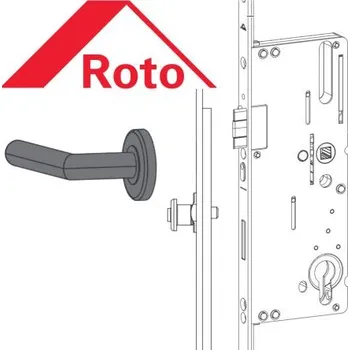 Dveřní kování ROTO zámek lišt. Safe H ovl.kl. 92/35/16 uzav.čepy
