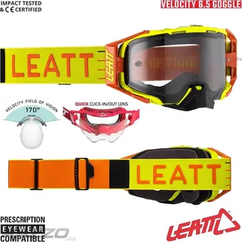 Motocyklové brýle MX brýle LEATT Velocity 6.5 Citrus 2023