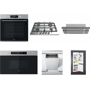 Set domácích spotřebičů WHIRLPOOL OMK58CU1SX + WHIRLPOOL TKRL 661 IX EU + WHIRLPOOL AKR 749/1 IX + WHIRLPOOL MBNA910X + WHIRLPOOL WSIC 3M27 C + WHIRLPOOL ART 65031