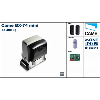 Pohon brány Sada pohonu posuvné brány Came BX-74 mini, set do 400 Kg vč. dálkového ovládání