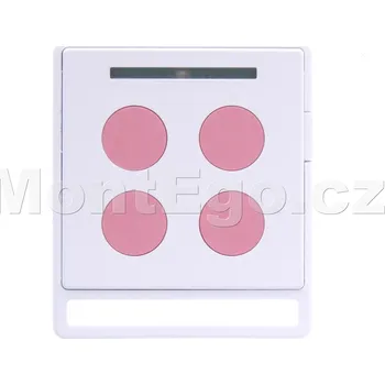 Dálkový ovladač vrat NiceHome ECCO5WP 5 kanálový dálkový ovladač pro pohony vrat NiceHome, Mhouse a Moovo, bílá/růžová