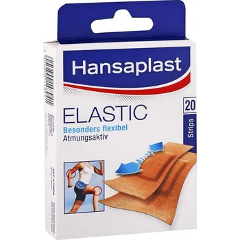 Náplast Hansaplast Elastic elastické náplasti pro pohyblivé části těla 2 velikosti / 20 ks