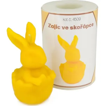 Výtvarná sada Silikonová forma na svíčku - Zajíc ve skořápce 8 cm