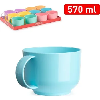 Hrnek plastový 570ml JUMBO, mix barev