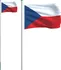 Vlajka Vlajka Česka 90 x 150 cm + hliníkový stožár 6,23 m